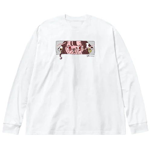 牛ガール ビッグシルエットロングスリーブTシャツ