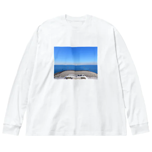 青い空青い海 ビッグシルエットロングスリーブTシャツ