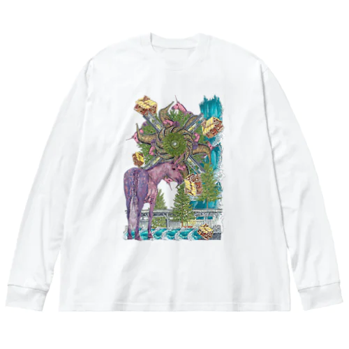 『UNI cornなんじゃない菓SEA等？森じらrail？』 Big Long Sleeve T-Shirt