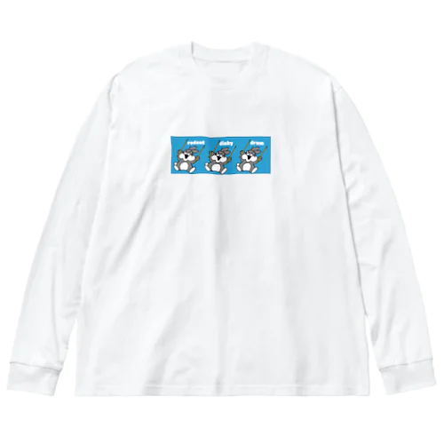 rodent dinky drum ドラムステックで遊びたいウサギ Big Long Sleeve T-Shirt