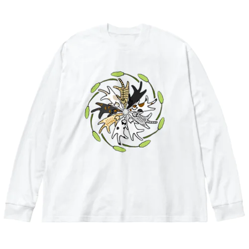 和猫じゃらし Big Long Sleeve T-Shirt