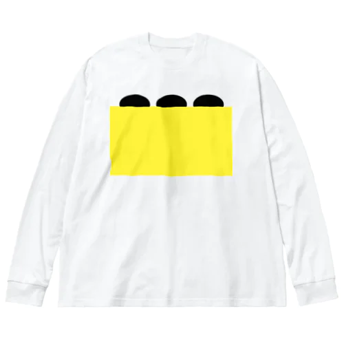 黄上の黒 Big Long Sleeve T-Shirt