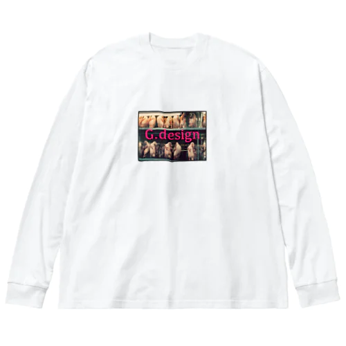 ダックがズラリ Big Long Sleeve T-Shirt