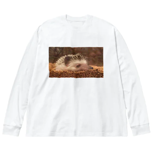 Sleepy Hedgehog ビッグシルエットロングスリーブTシャツ