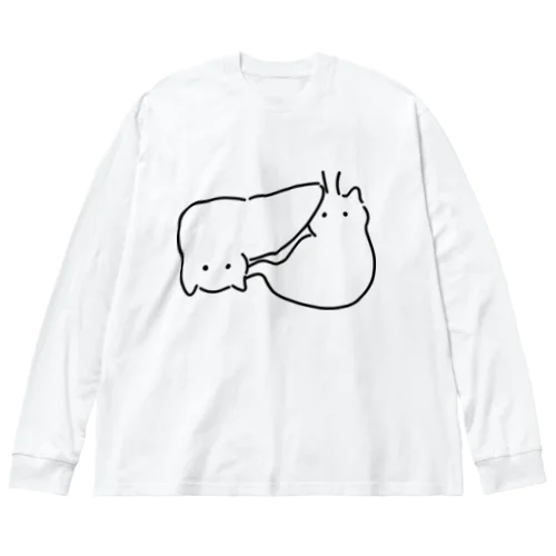 肝臓胃猫 Big Long Sleeve T-Shirt