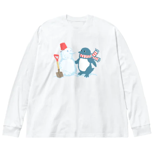 Enjoy winter! ー雪だるま編ー ビッグシルエットロングスリーブTシャツ