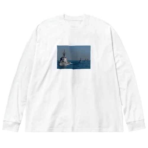 イージス艦と護衛艦 ビッグシルエットロングスリーブTシャツ