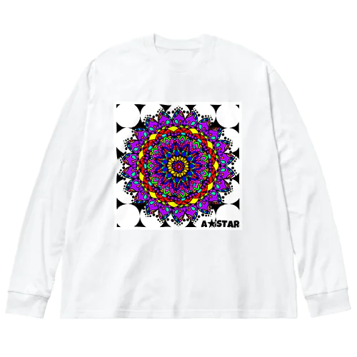 A★STARカラフル曼荼羅 Big Long Sleeve T-Shirt