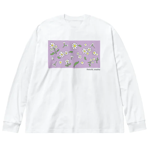 お花 ビッグシルエットロングスリーブTシャツ