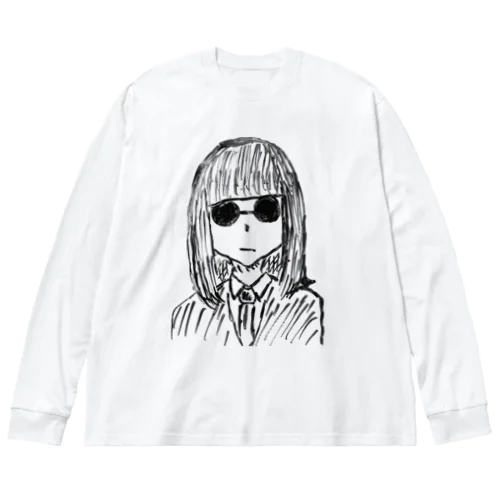 肖像ver1.00 BLK Big Long Sleeve T-Shirt