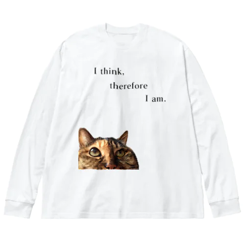 われ思うの猫 ビッグシルエットロングスリーブTシャツ