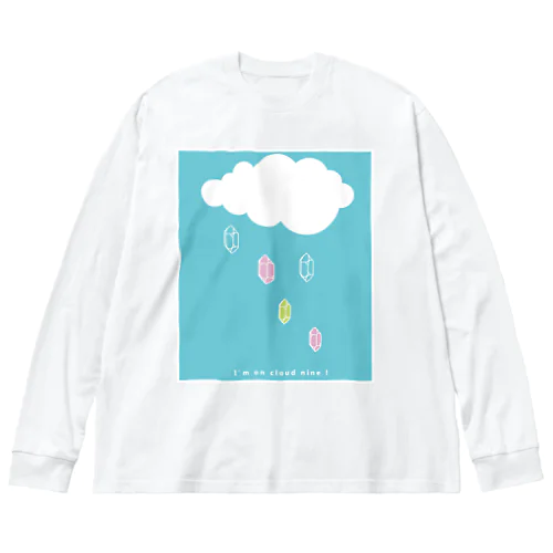 雲と水晶（カラー） ビッグシルエットロングスリーブTシャツ