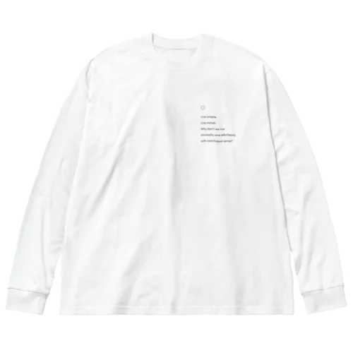 long sleeve t-shirt ビッグシルエットロングスリーブTシャツ