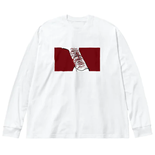 自傷 Big Long Sleeve T-Shirt