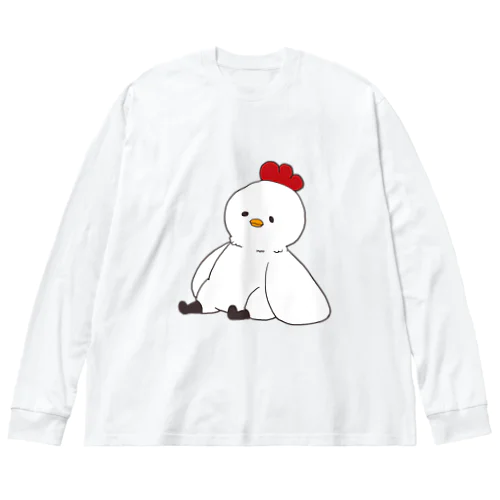 だらだらにわとり ビッグシルエットロングスリーブTシャツ