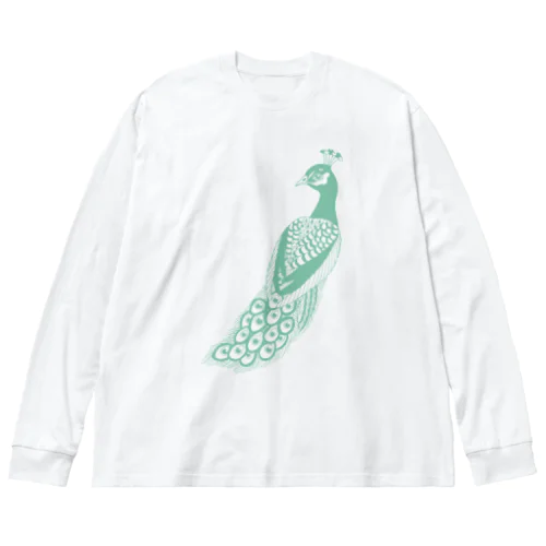 孔雀 루즈핏 롱 슬리브 티셔츠