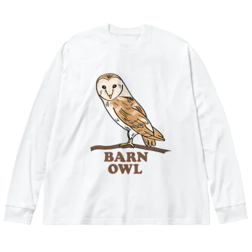 BARN OWL -メンフクロウ- ビッグシルエットロングスリーブTシャツ