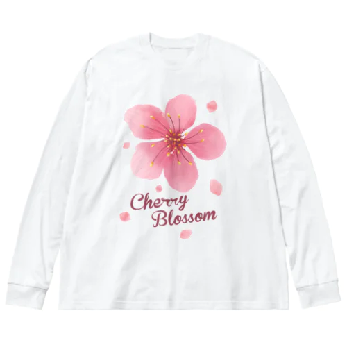 CHERRY BLOSSOM-桜の花びら- ビッグシルエットロングスリーブTシャツ