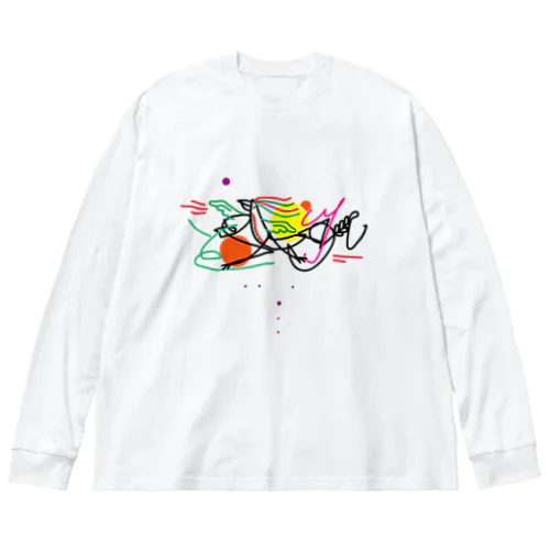 踊る鳥 Big Long Sleeve T-Shirt