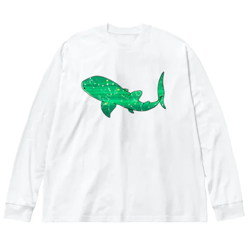 ジンベエザメ 夏の星座 緑 Big Long Sleeve T-Shirt