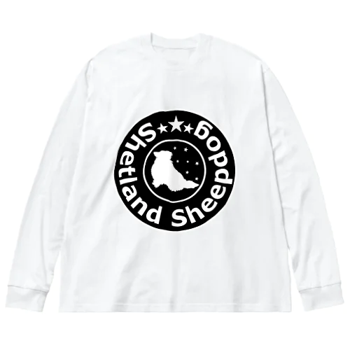 お座りシェルティ【ロゴ風】 Big Long Sleeve T-Shirt