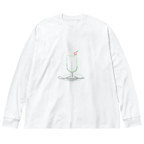 クリームソーダ(もじ) Big Long Sleeve T-Shirt