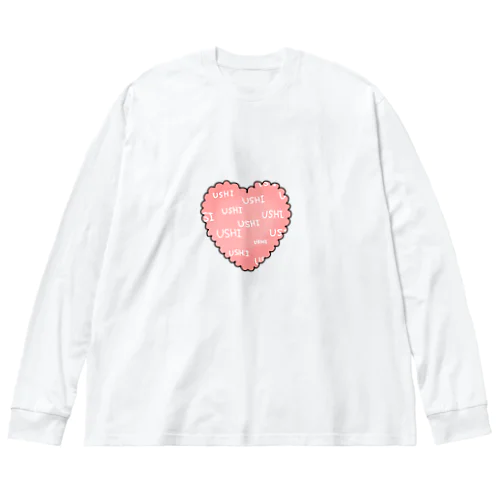 USHIハート Big Long Sleeve T-Shirt