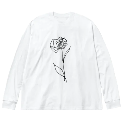 一輪の花 ビッグシルエットロングスリーブTシャツ