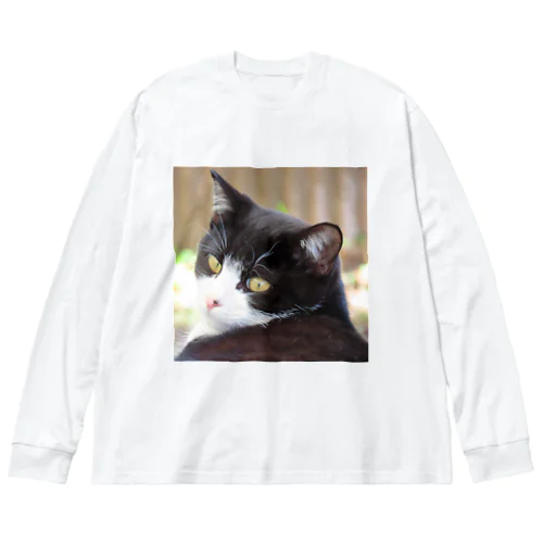 見返りにゃんこ Big Long Sleeve T-Shirt