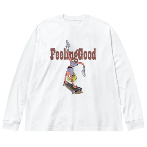 "feeling good" ビッグシルエットロングスリーブTシャツ