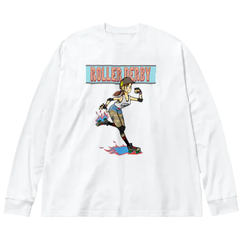 "ROLLER DERBY" Big Long Sleeve T-Shirt