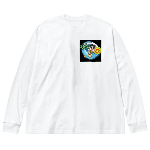 山田ごはん　サーファー編　ブラック Big Long Sleeve T-Shirt