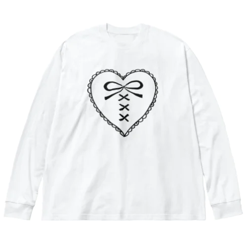 Tie in my heart  Black Big Long Sleeve T-Shirt