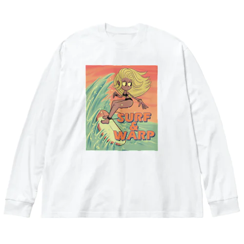 "SURF & WARP" Big Long Sleeve T-Shirt