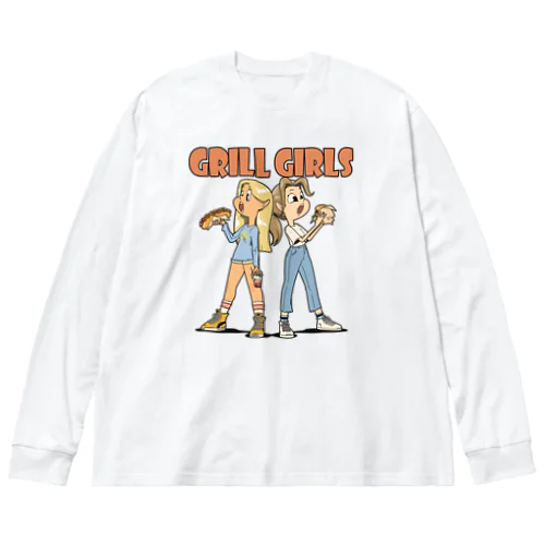 "grill girls" ビッグシルエットロングスリーブTシャツ