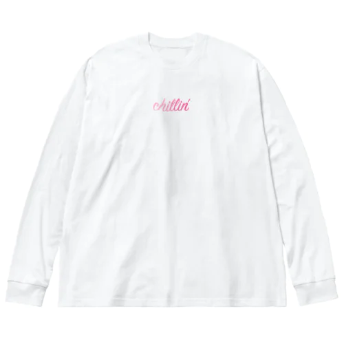 chillin' Pink ビッグシルエットロングスリーブTシャツ