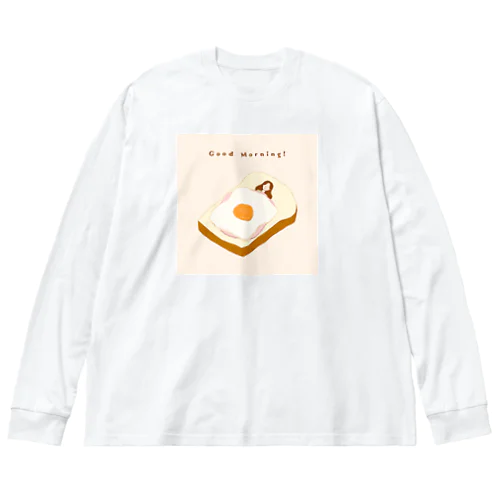 おいしい睡眠(beige) ビッグシルエットロングスリーブTシャツ