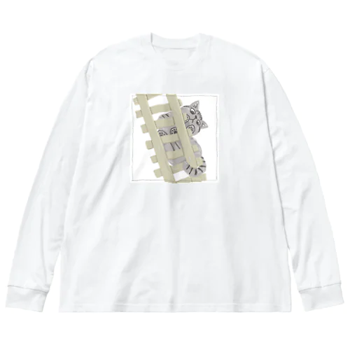 見下ろすネコ Big Long Sleeve T-Shirt