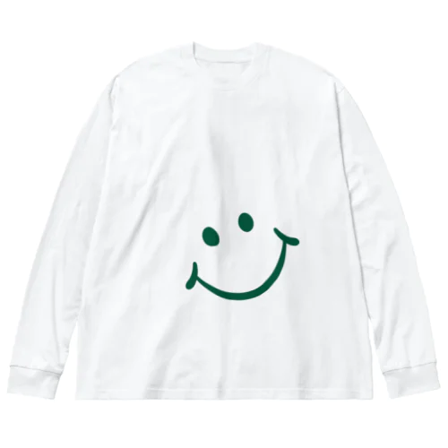 SMILE_GREEN Big Long Sleeve T-Shirt