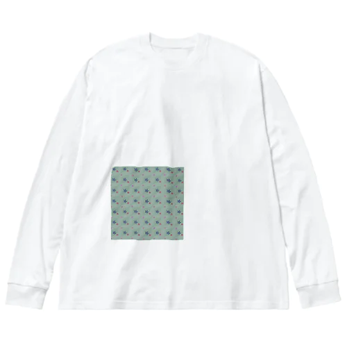 竜田川文様　モスグリーンベース Big Long Sleeve T-Shirt