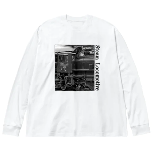 D51498 運転席周辺 黒いレタリング （モノクロフォト） Big Long Sleeve T-Shirt