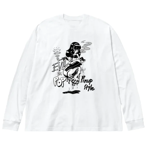 “evil & pop" #1 Big Long Sleeve T-Shirt