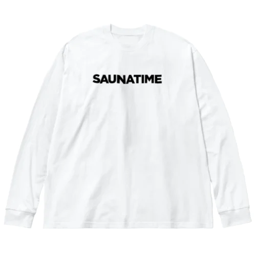 SAUNATIME　サウナ　Sauna　サウナタイム 루즈핏 롱 슬리브 티셔츠