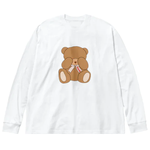 シャイなクマ Big Long Sleeve T-Shirt