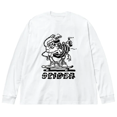 "SPIDER SLIDER" ビッグシルエットロングスリーブTシャツ