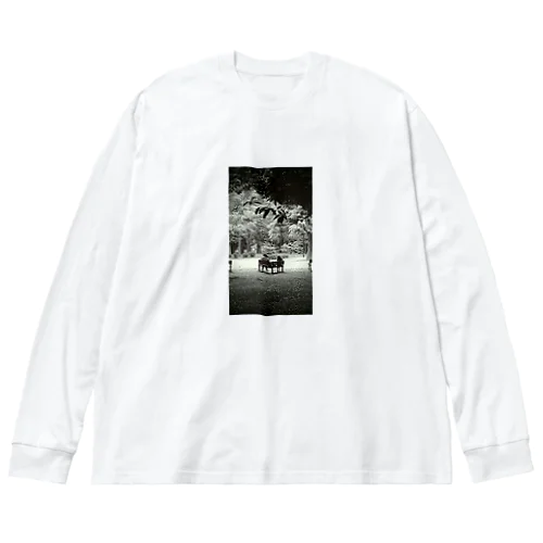 ベンチの有る風景 ビッグシルエットロングスリーブTシャツ