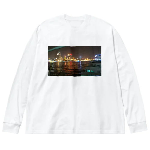 夜上海船上情景 ビッグシルエットロングスリーブTシャツ