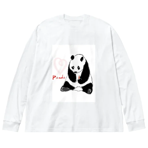 パンダすわり Big Long Sleeve T-Shirt