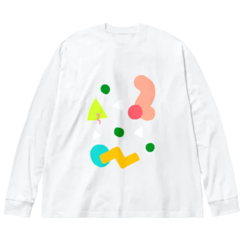 モニョモニョ幾何学模様 Big Long Sleeve T-Shirt