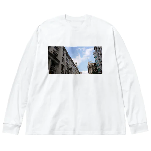 上海南京路旧租界地的風景〜Paysage de l'ancienne zone de concession sur la route de Nanjing, Shanghai〜 Big Long Sleeve T-Shirt